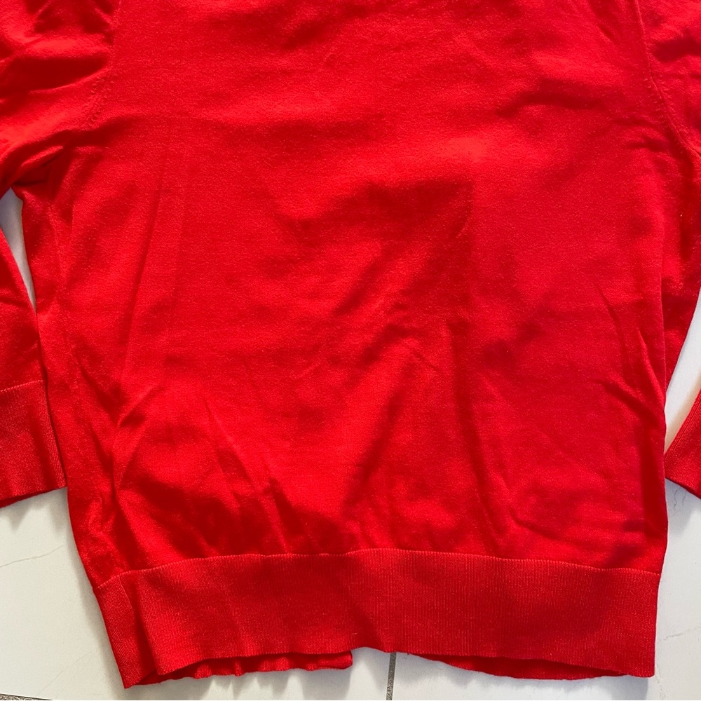 J.Crew Poppy Red 3/4 Sleeved Cotton Cardigan - Picture 9 of 9